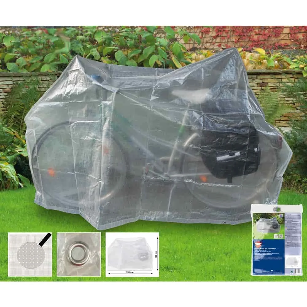 "Fahrrad Abdeckung transparent 230x120cm, Fahrrad Schutzhülle, Abdeckplane image"