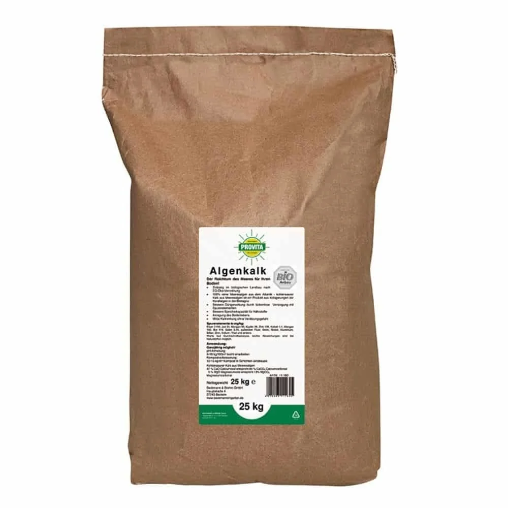 Algenkalk 25 Kg aus Meeresalgen für ca. 250m²