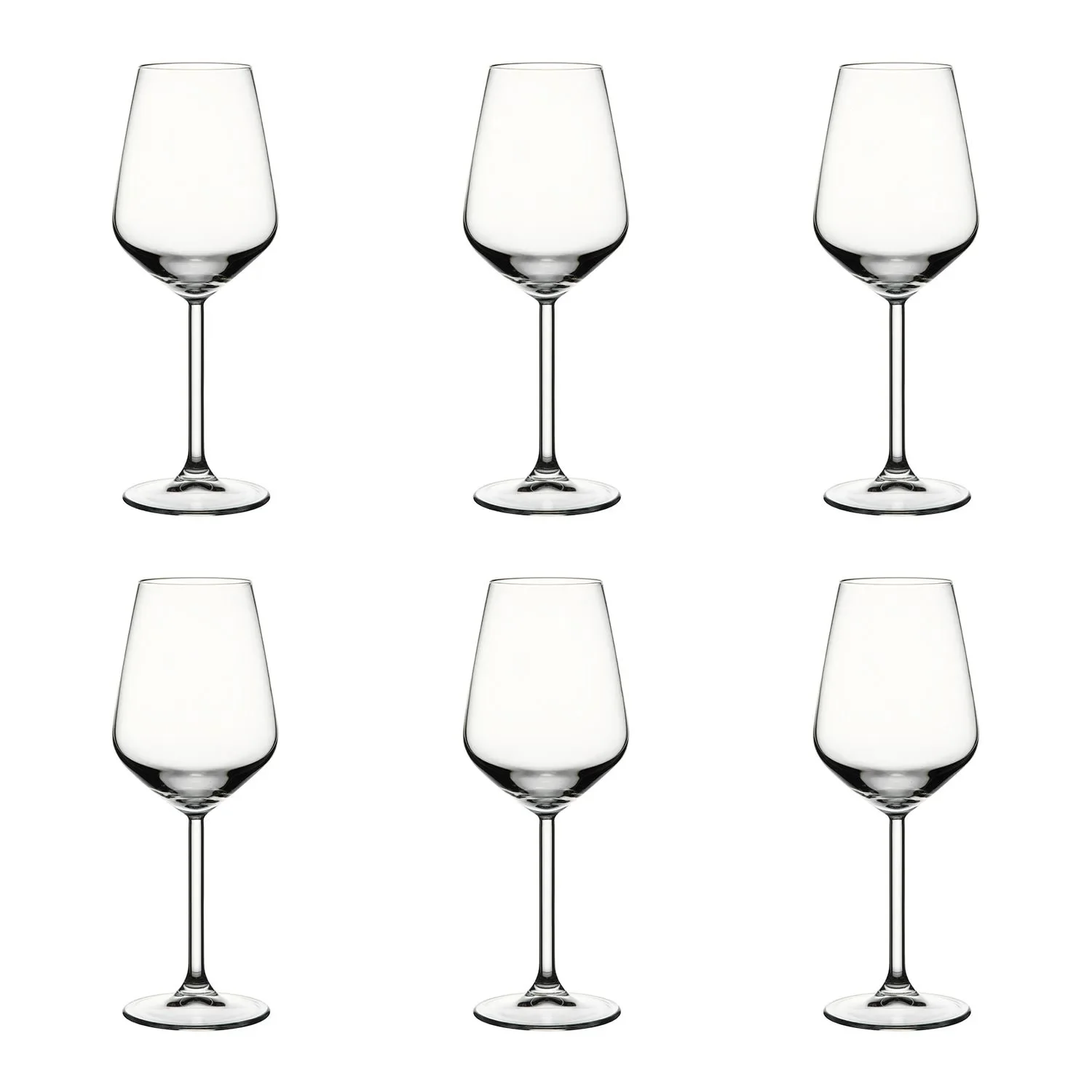 "Weingläser Set (6 Stück, 350ml) - Serie Allegra - Klassisch & Elegant image"