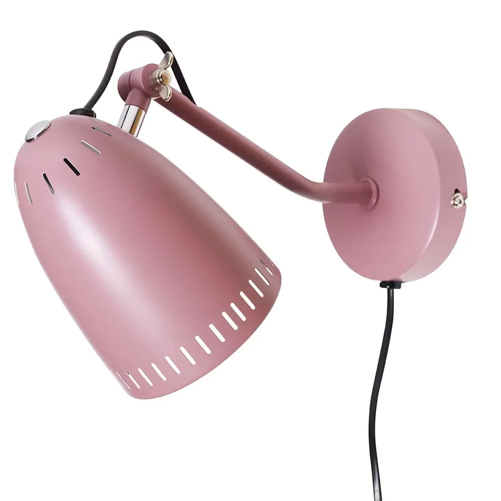 Superliving Wandlampe Metall "Dynamo" matt rosa