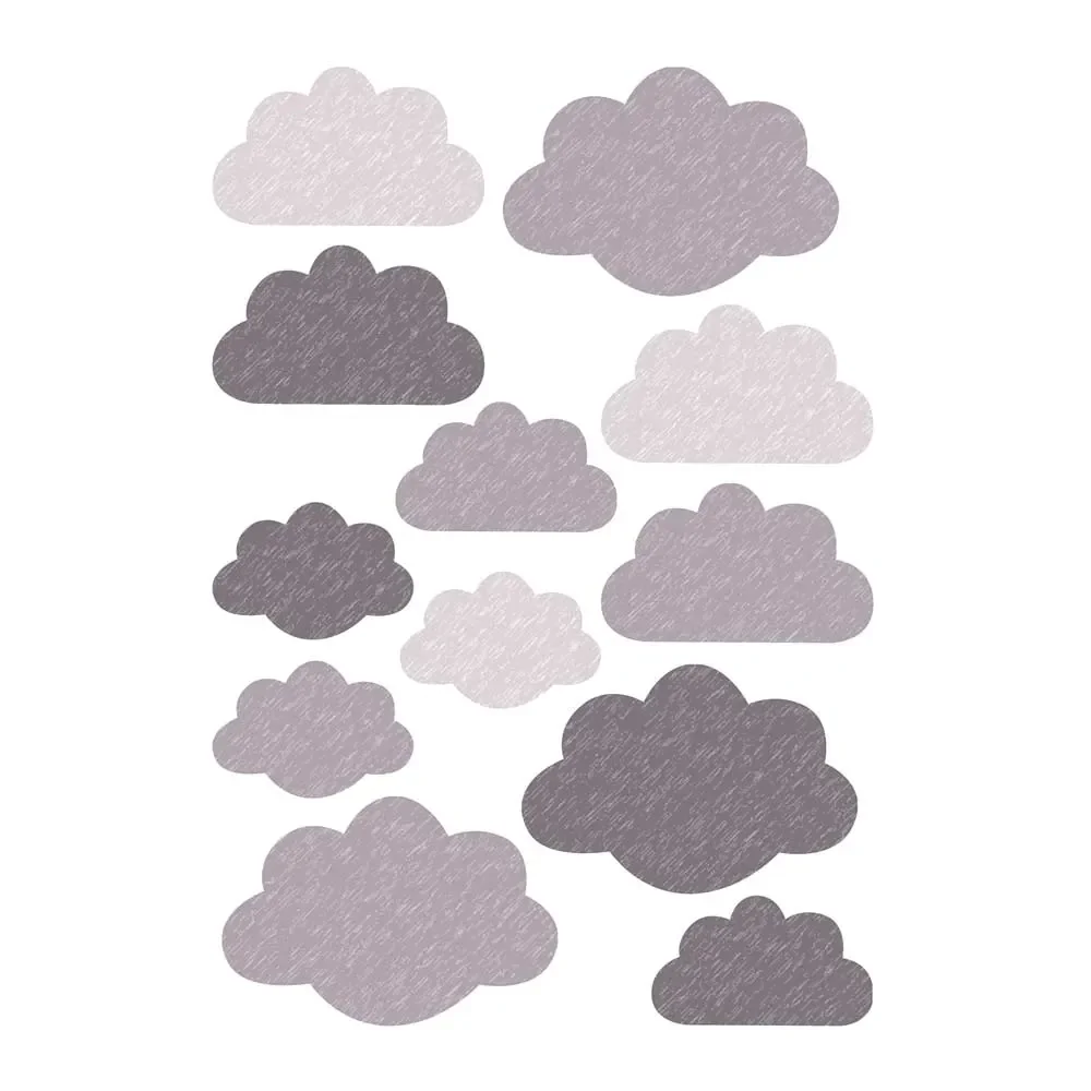 "Buokids Wandsticker Wolken grau image"