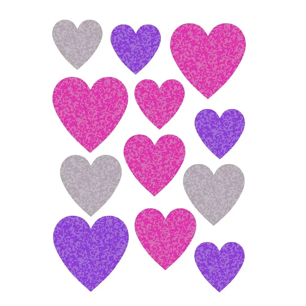 Buokids Wandsticker Herzen lila & pink