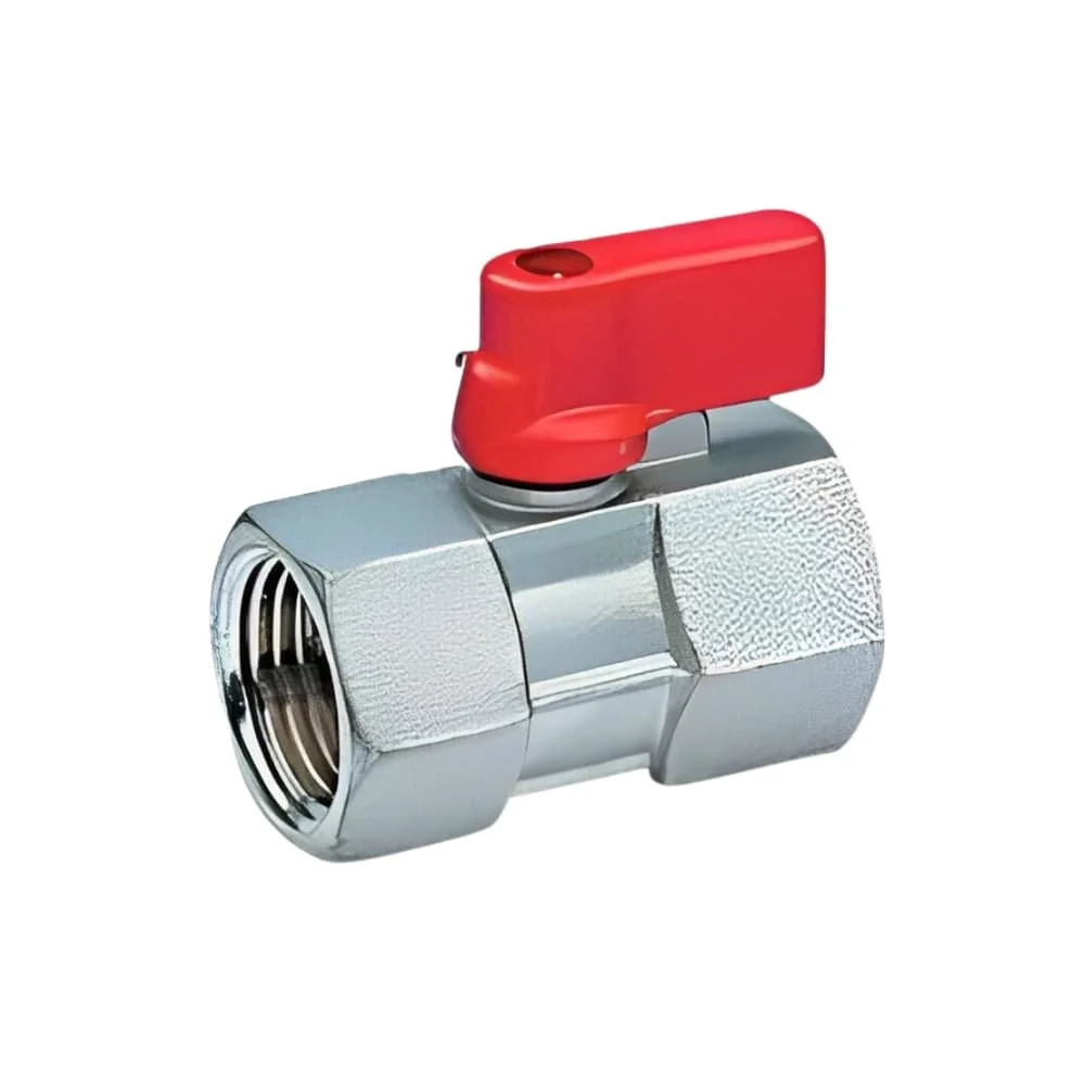"Kugelhahn 1/2 Zoll, Mini Messing Kugelhahn mit rotem Griff image"