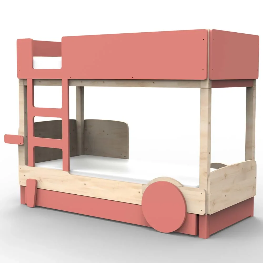 Mathy by Bols Etagenbett „Discovery“ mit Bettschublade, Farbe Elemente: coral