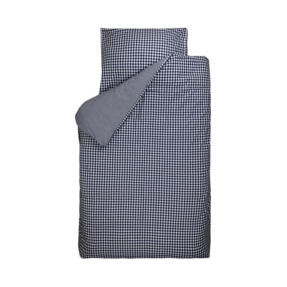 "Bink Kinderbettwäsche BB Karo blau 100 x 135 image"