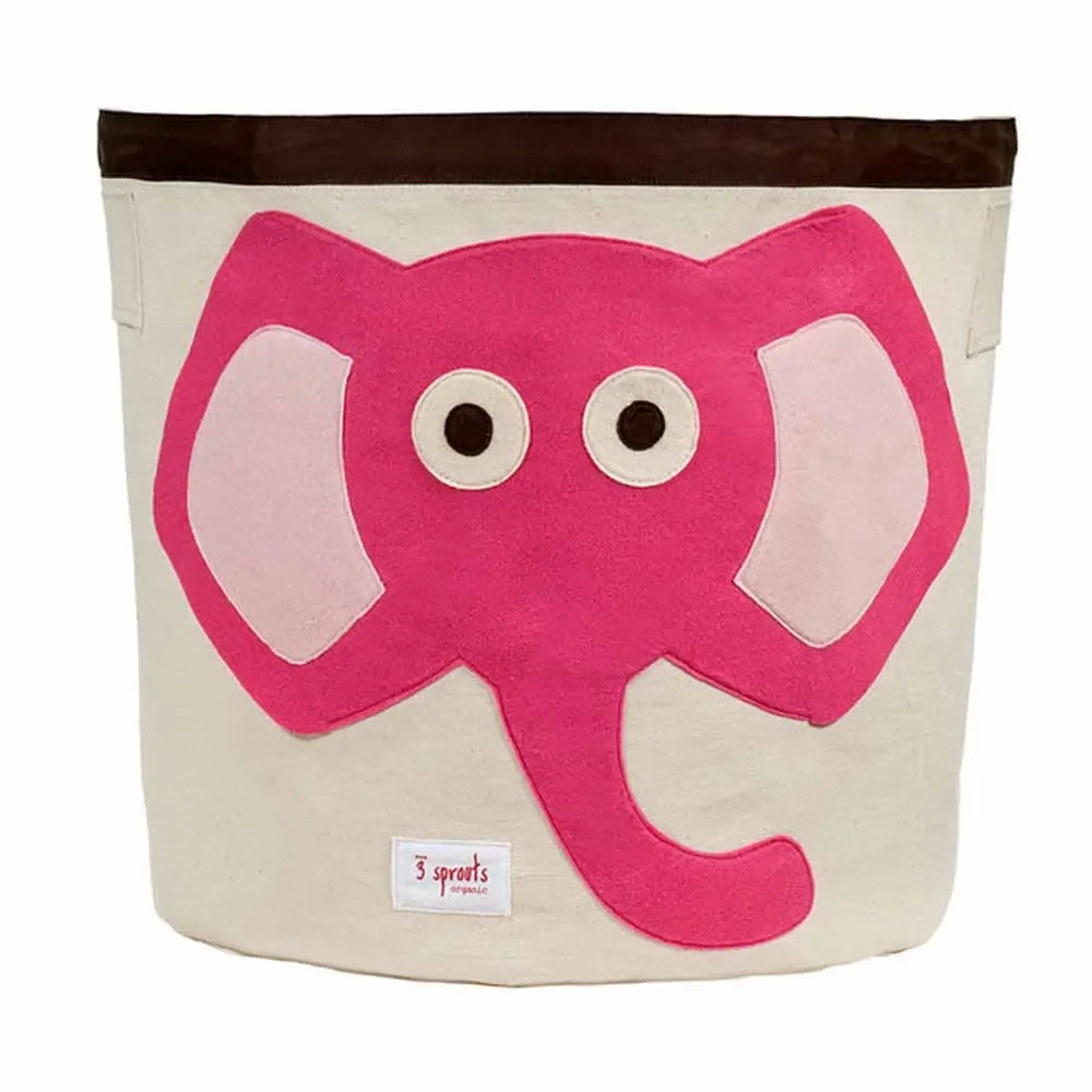 3 Sprouts Aufbewahrungskorb Elefant pink