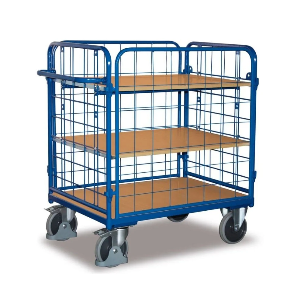 "Vierwandwagen mit 3 Böden, 500 kg Traglast, EasySTOP image"