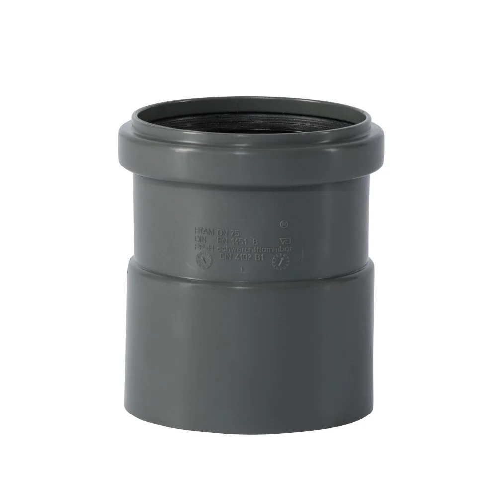 HTsafeAM Aufsteckmuffe mit Manschette DN/OD 75