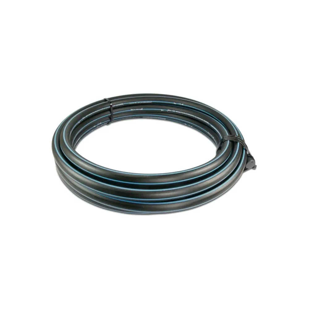 "PE80 Rohr, Wasserrohr 20mm, Druckrohr, 12,5 bar, Schwarz/Blau, 1m image"