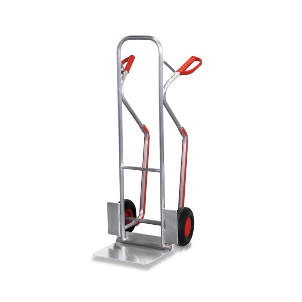 "Stapelkarre Alu, 200 kg, Klappschaufel, Luftbereifung, Gleitkufen image"