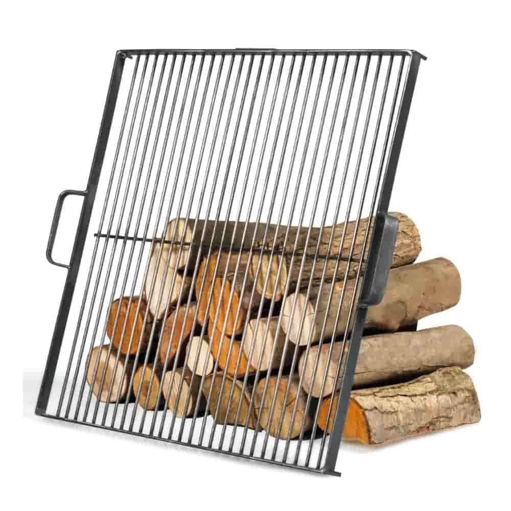 "Grillrost Feuerschale 60 cm, quadratisch 44x44 cm, Naturstahl image"