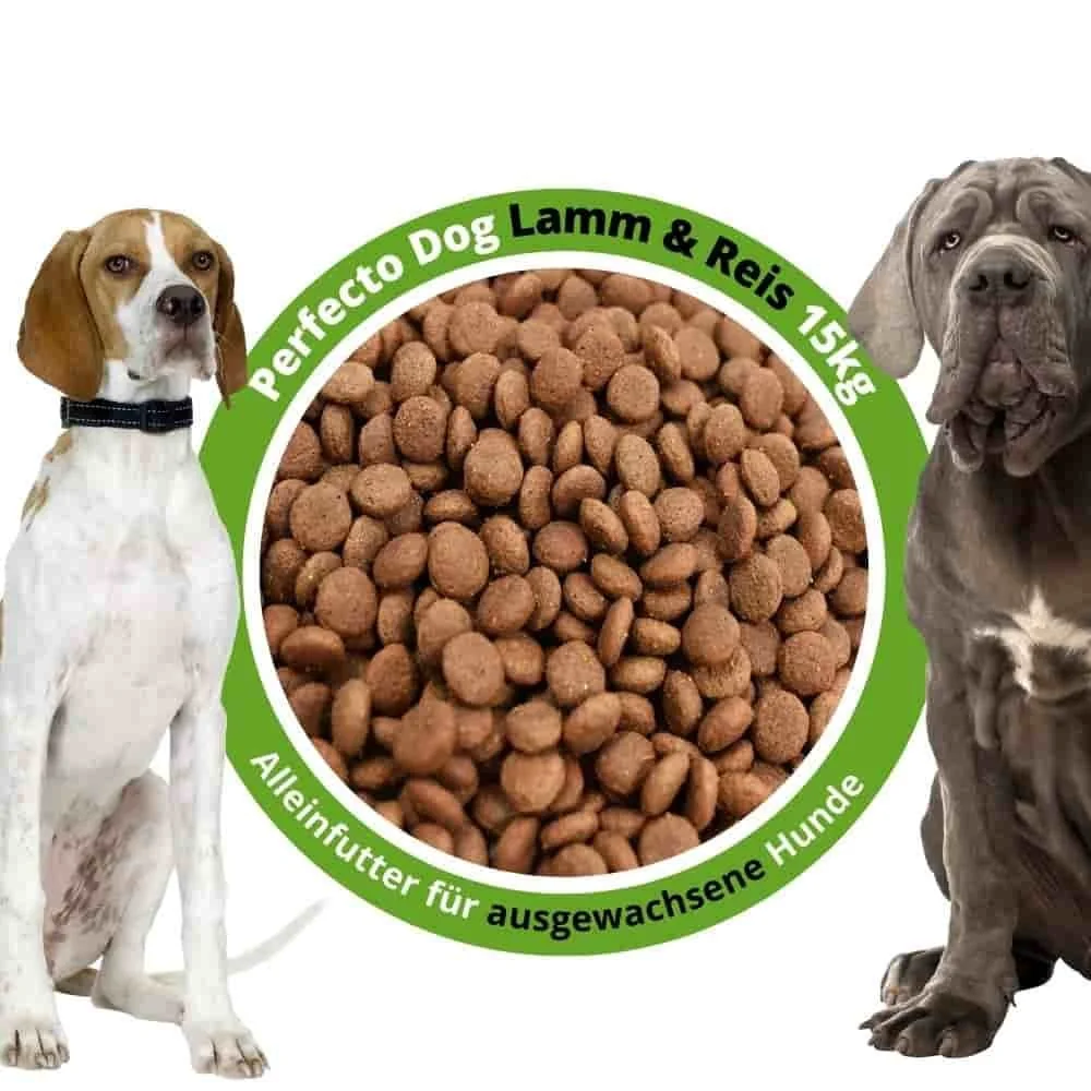 "Trockenfutter für Hunde, Lamm und Reis, 15 kg, Hundefutter image"