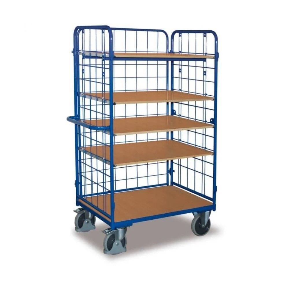 "Dreiwandwagen, hoch, 5 Böden, 500 kg Traglast, EasySTOP image"