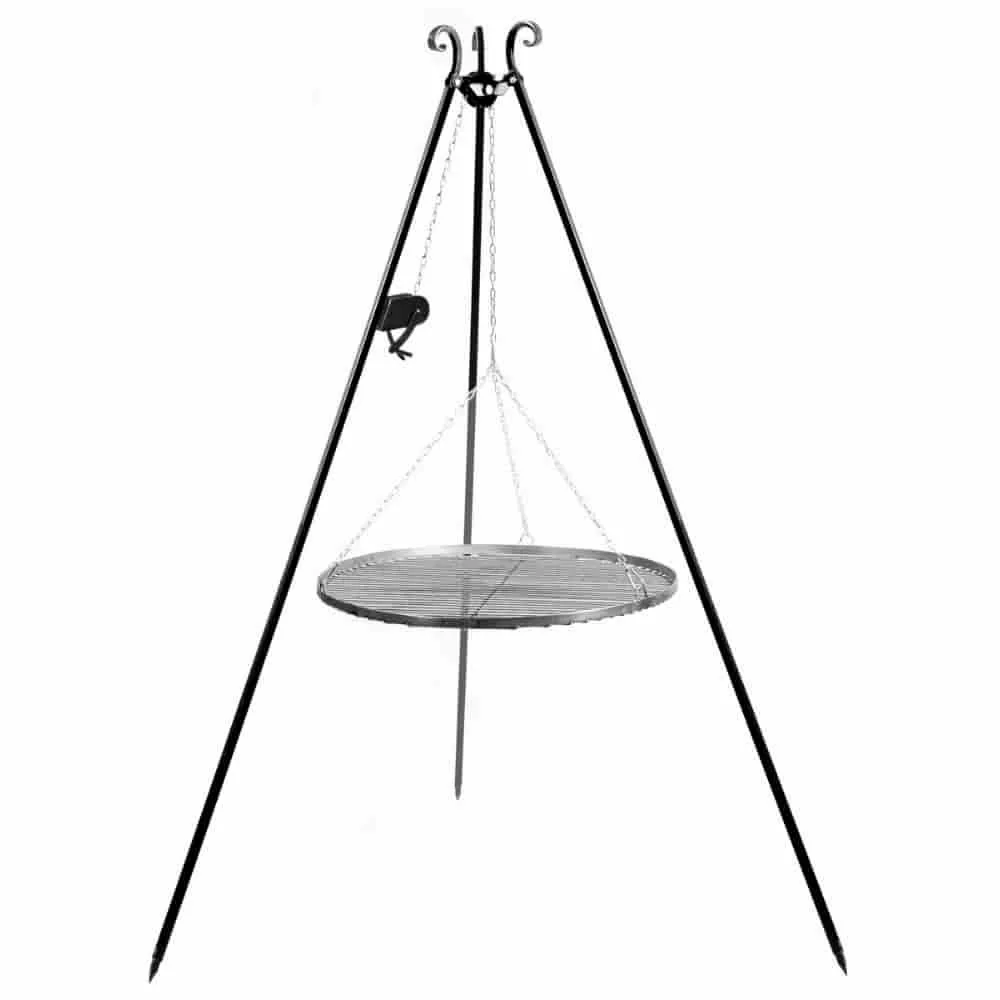"Schwenkgrill mit Dreibein, Edelstahl Grillrost, 70cm, Kurbel image"