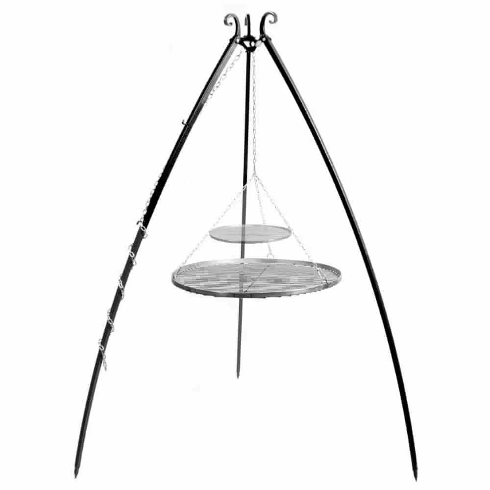 "Schwenkgrill, Edelstahl Doppelrost, Dreibein 200 cm image"