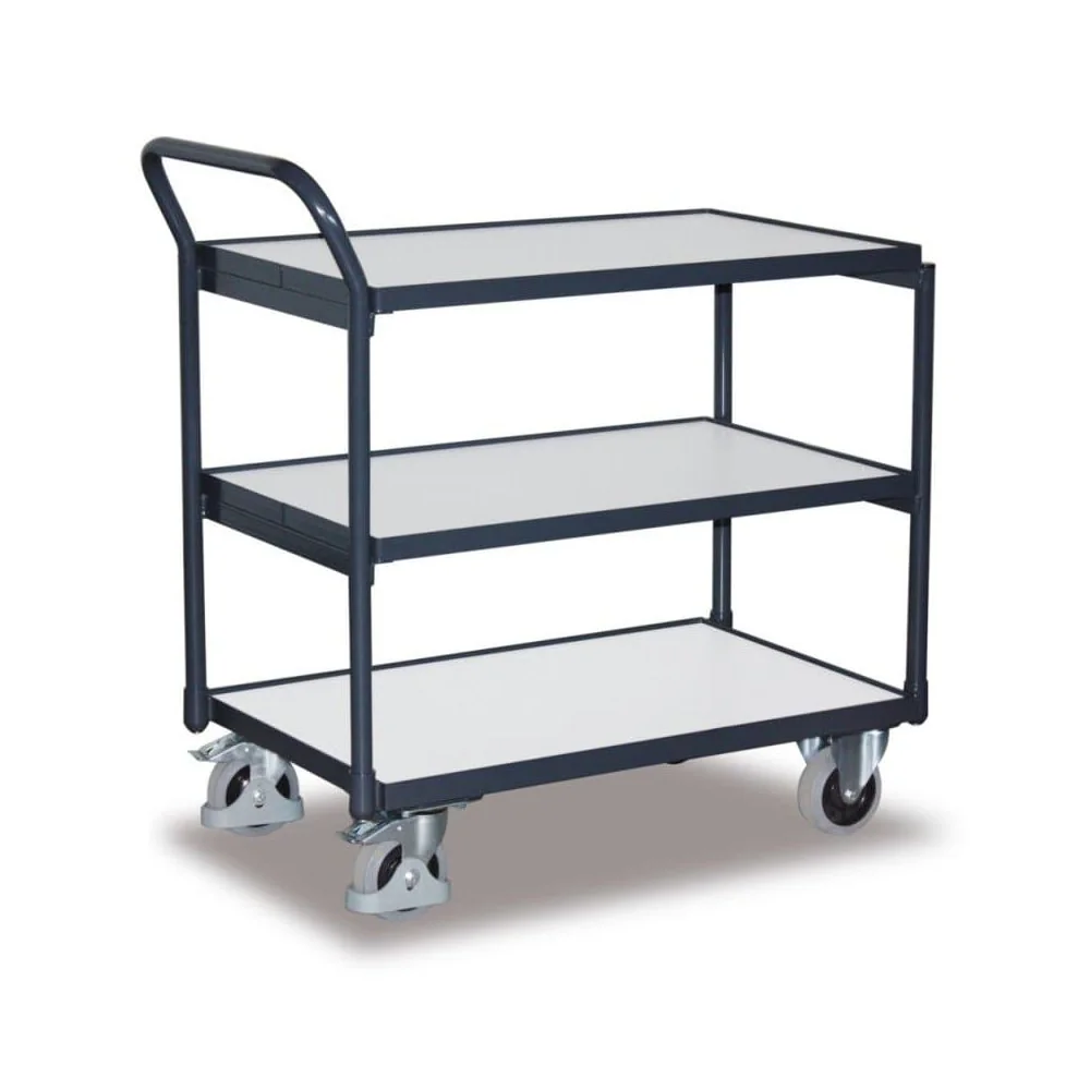 "ESD Tischwagen, Werkstattwagen ESD, mit 3 Ladeflächen, Typ L, EasySTOP image"