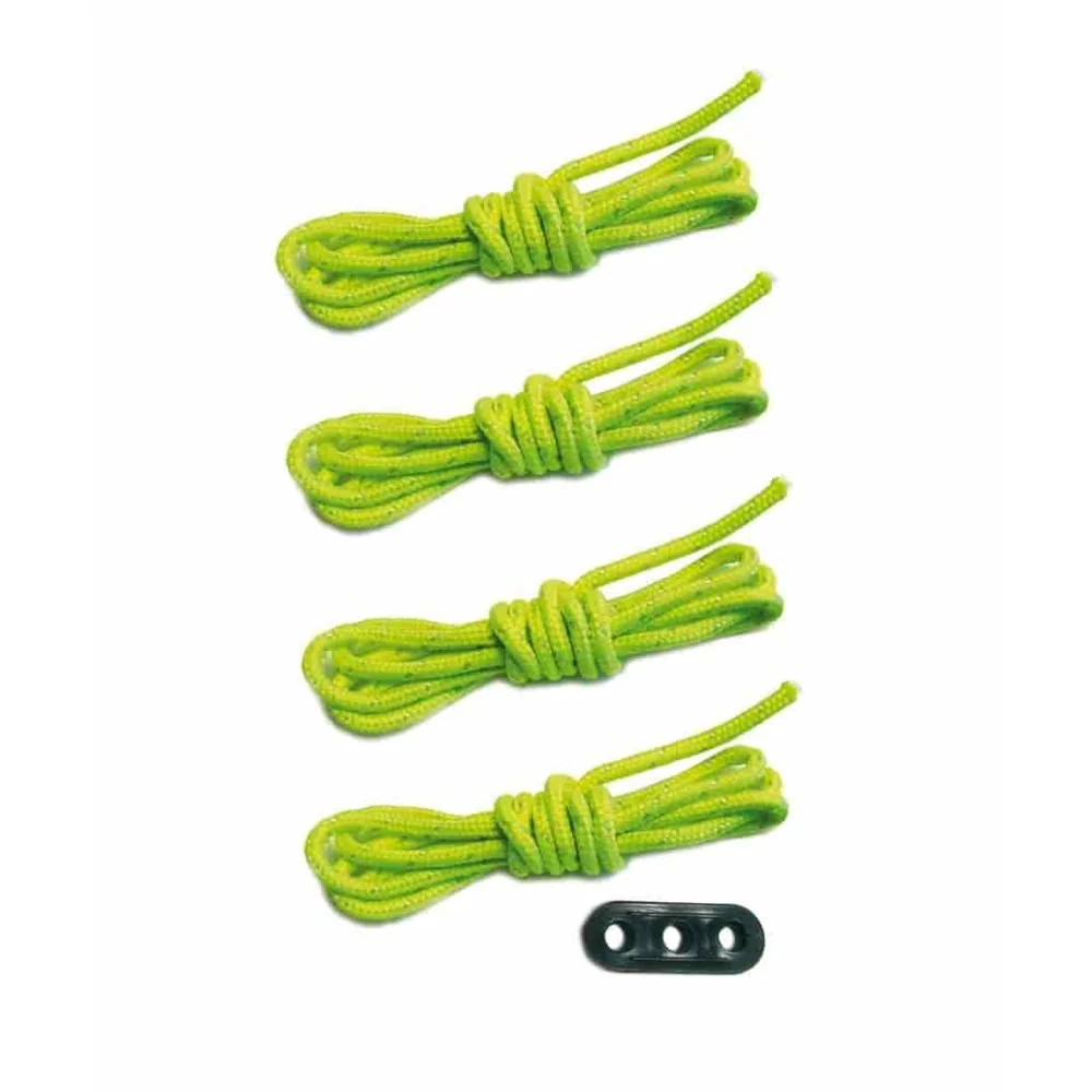 "Abspannleinen Set, 4x Zelt Abspannleinen 3m, reflektierend, Dreichlochspanner image"
