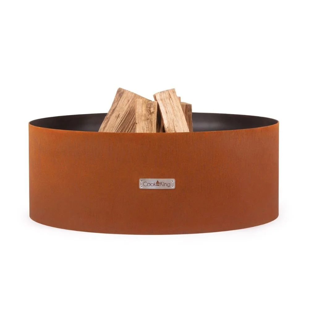 Feuerschale 80 cm, Cortenstahl, Gartenfeuerstelle, Stahl