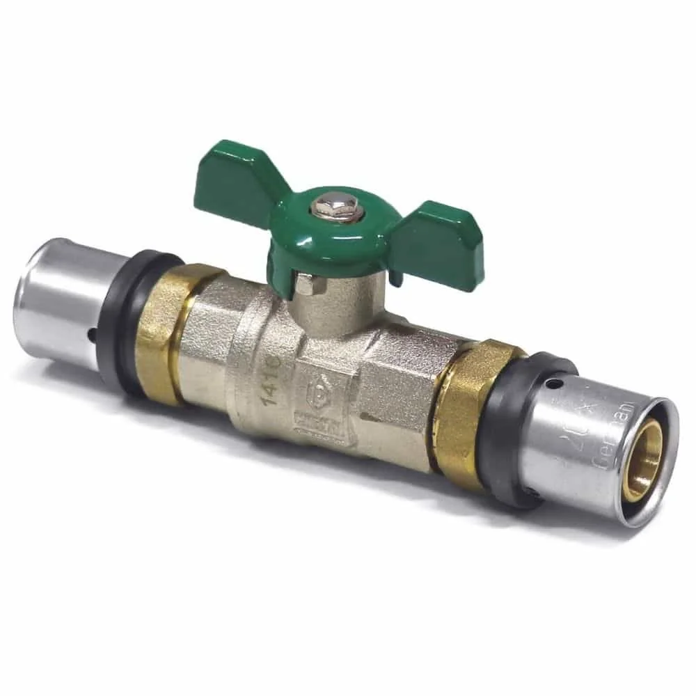 "Pressfitting Kugelhahn, Kugelhahn 20mm, grün, Flügelgriff image"