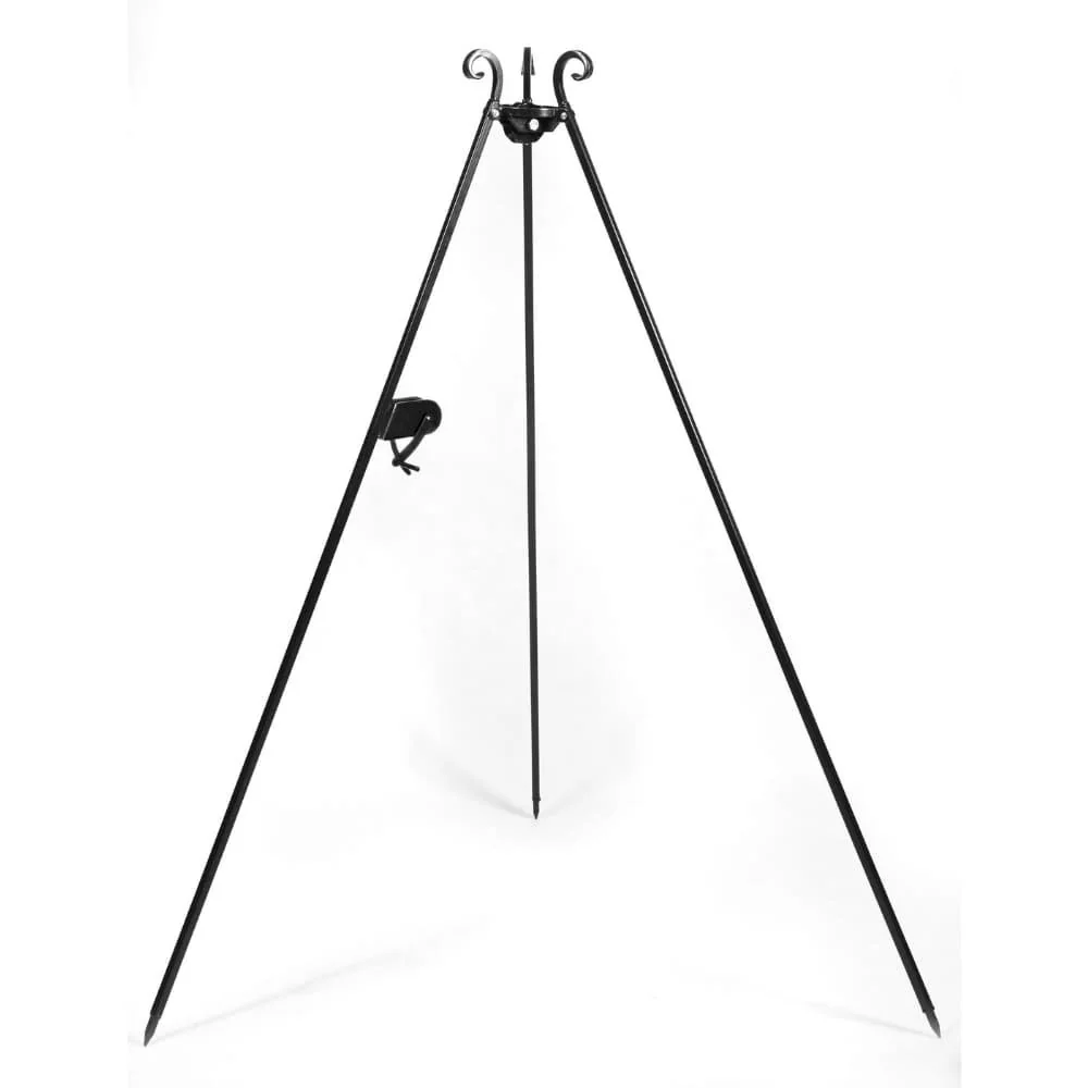 Grill Dreibein mit Kurbel, 180cm, Stahl Dreibein, Feuerstelle Dreibein