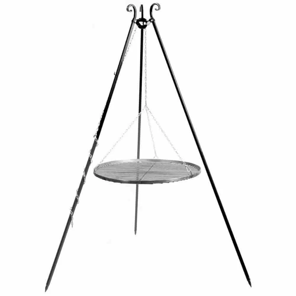 "Schwenkgrill, Dreibein Schwenkgrill, mit Rost, 180cm, Grillrost 70 cm image"