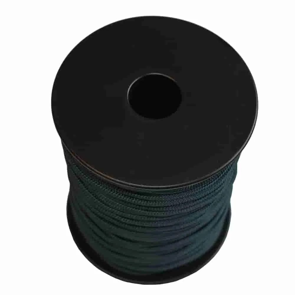 "PP Kordel, geflochtene Kordel 2,5mm, schwarzgrün, 55m, reissfeste Schnur image"
