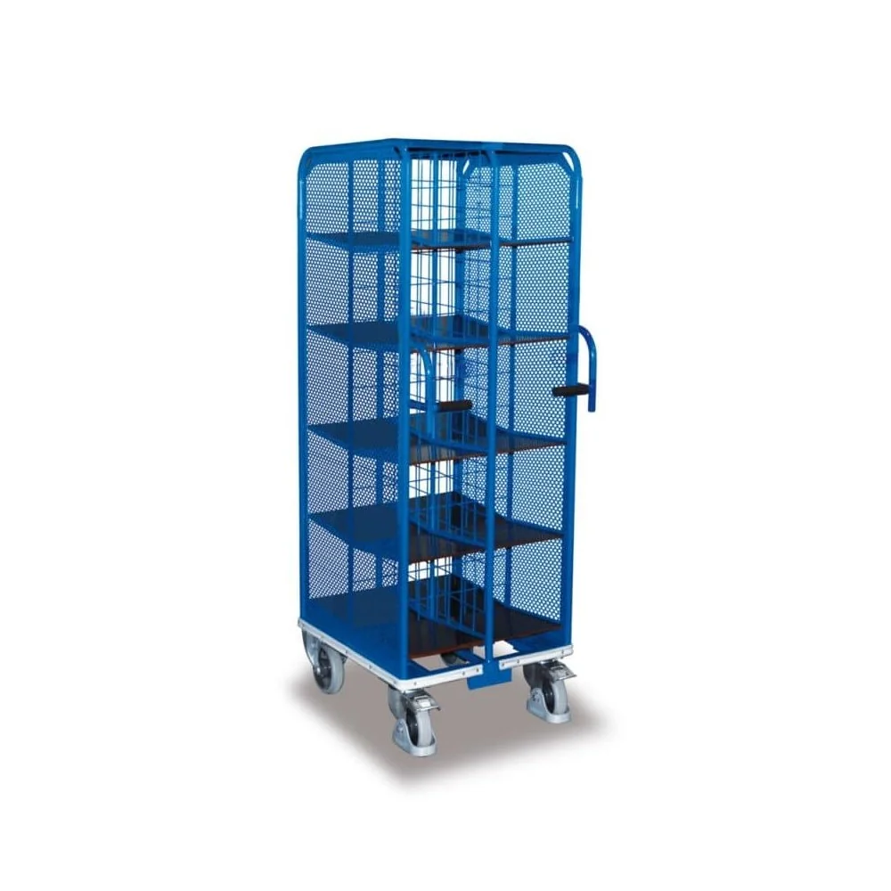 "Aktenwagen mit Fächern, 2x10 Fächer, EasySTOP, Schiebegriffe image"