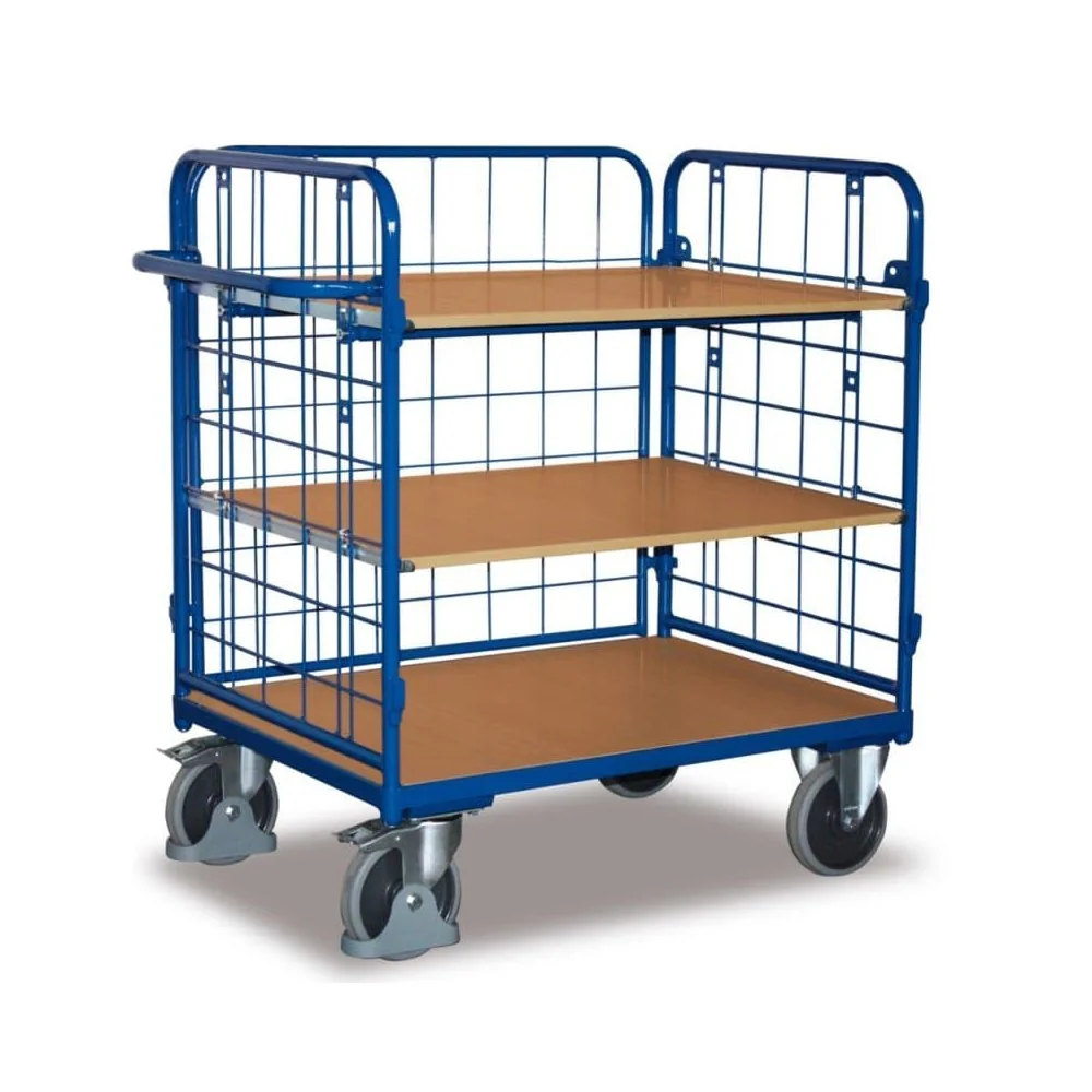 "Dreiwandwagen, Etagenwagen, 400 kg, 3 Böden, EasySTOP image"