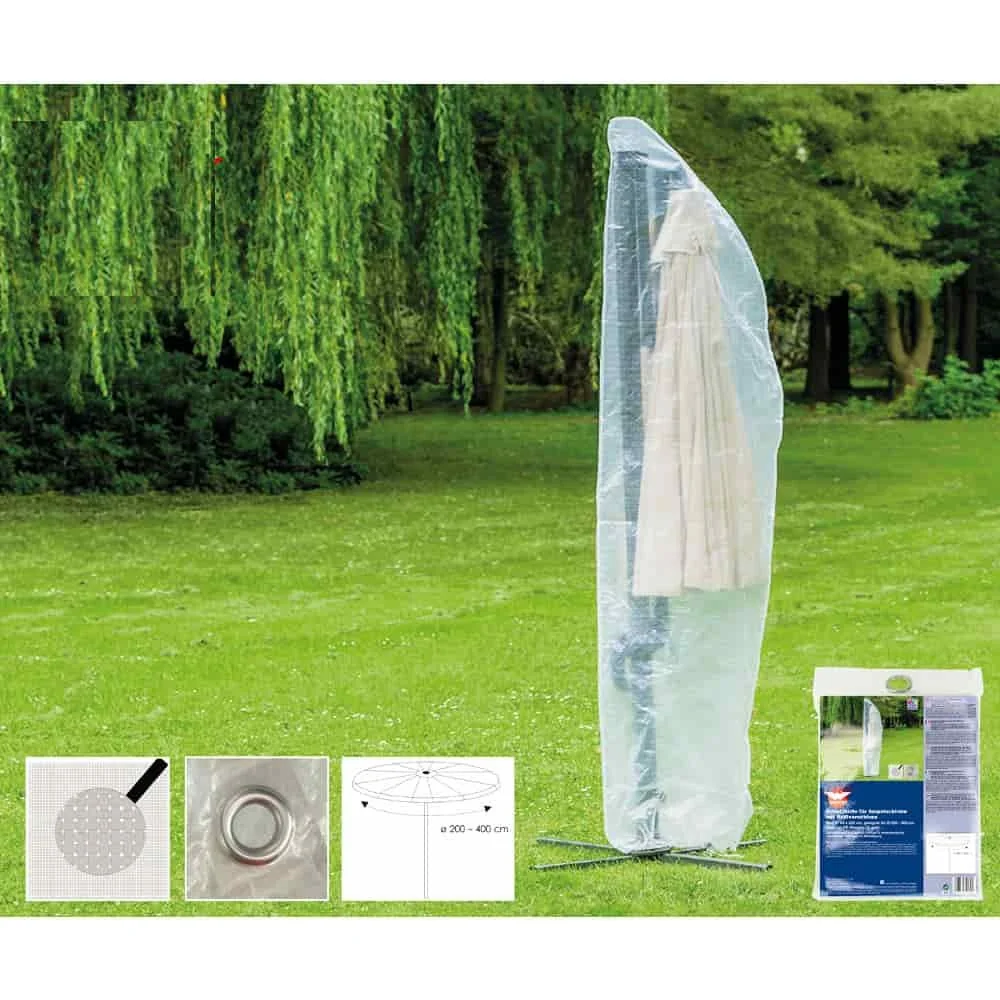 Transparent cantilever umbrella cover, 265x40/70/50 cm