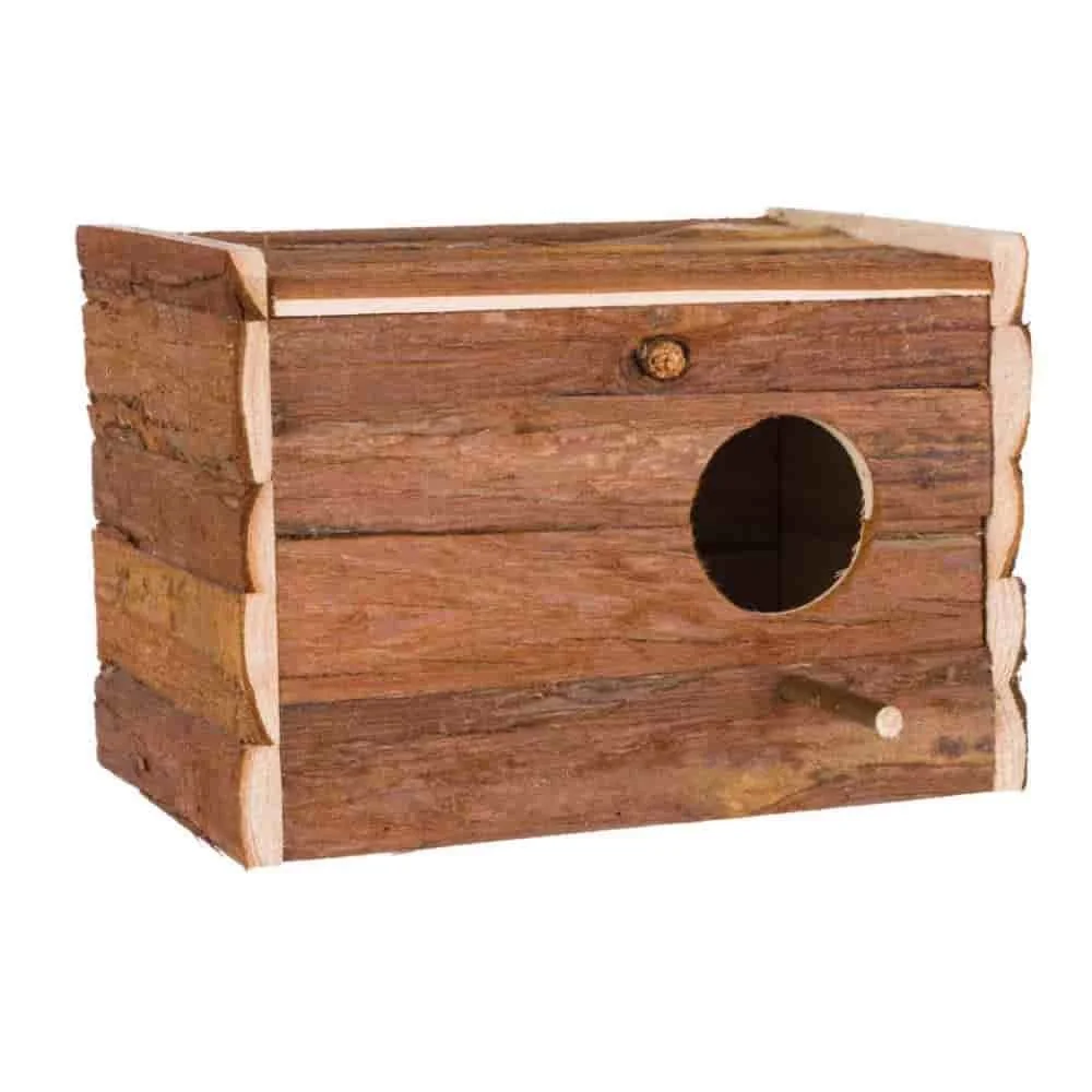 "Nistkasten für Vögel, Nistkasten Holz, Rindenholz, 30x20x20 cm image"