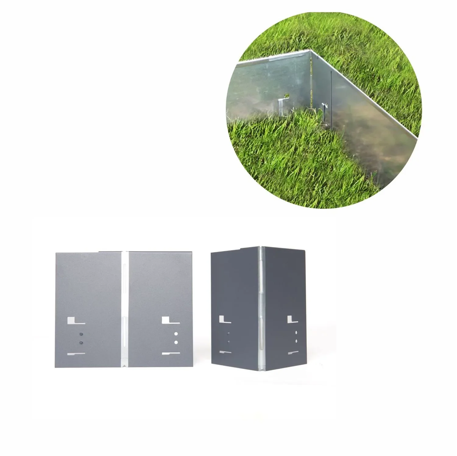 Alu/Zink Ecke für Rasenkante 18.5cm | Rasenkanten | Beeteinfassung | Beetumrandu