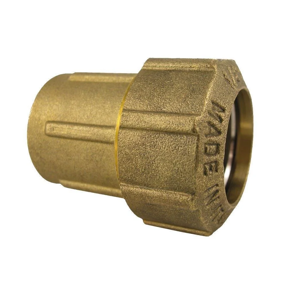 "PE Rohr Verschraubung 20mm, Messing, Kupplung Innengewinde 1/2" image"
