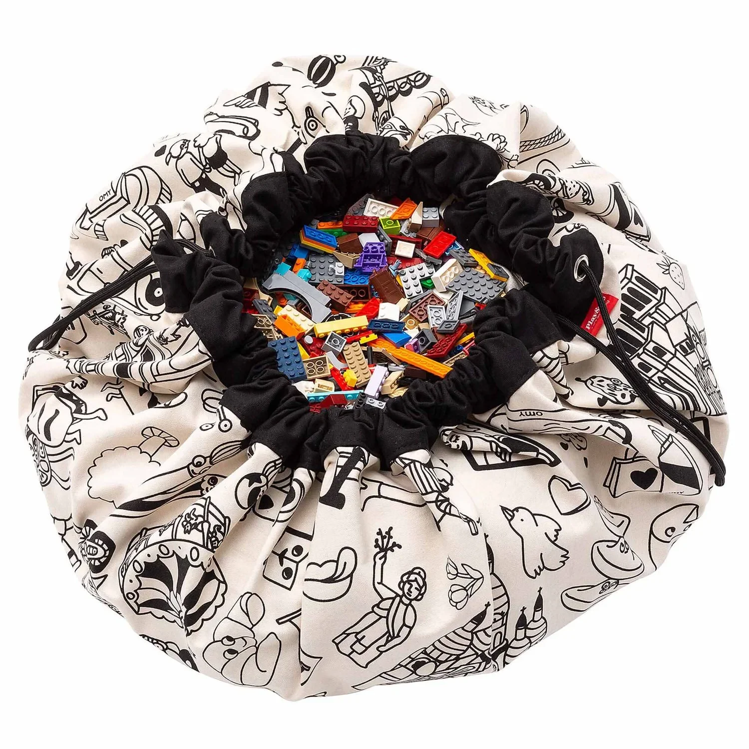 "Play&Go Spielzeugsack, Spielzeugkorb, Spielzeug aufbewahrungstasche, Farbe: OMY PARIS image"