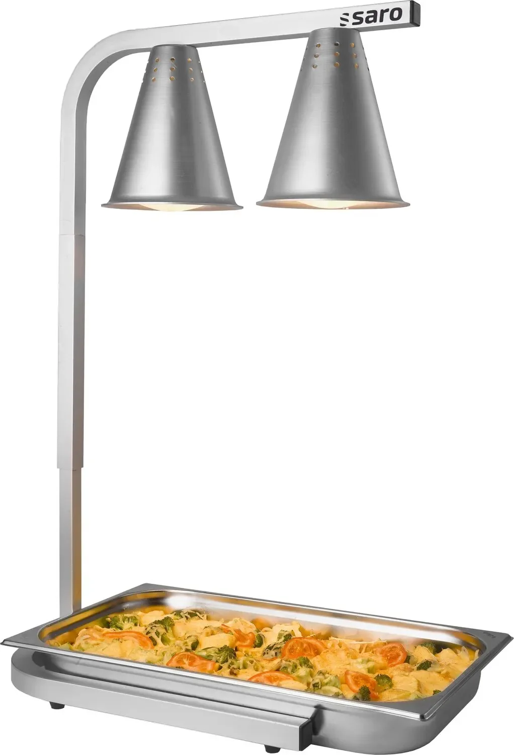 "Buffetwärmer Tosca mit Wärmelampe | 2 Infrarot-Lampen | Höhenverstellbar | Für 1/1 GN-Behälter image"