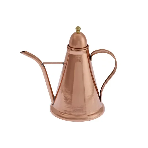 Konischer Oil Dispenser, Ölflasche aus Kupfer und Messing, 1L