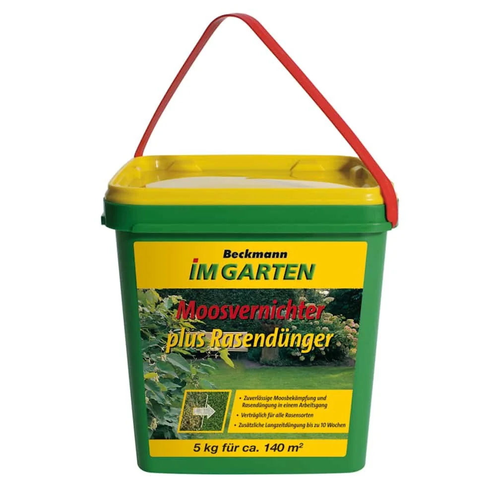 "Moosvernichter Rasendünger 5kg, Rasendünger mit Eisen, Rasen Moos entfernen image"