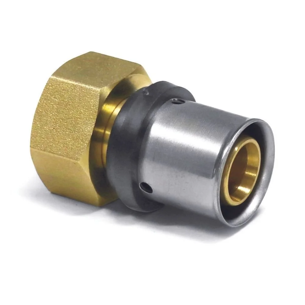 "Pressfitting 32mm, Übergang, Messing, 1 1/4 IG, DVGW image"