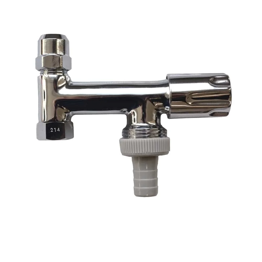 Doppeleckventil, Eckventil 3/8 Zoll, 10 mm, 3/4 Zoll x 53 mm, Comfortgriff