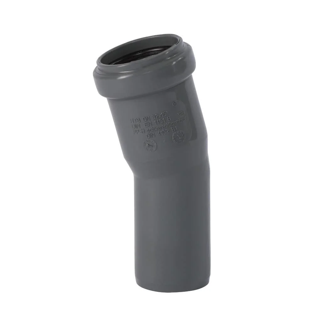 "HT Rohr 110, Bogen 15 Grad, Abwasserrohr image"
