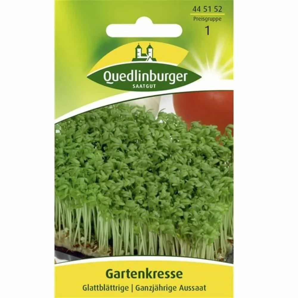 "Gartenkresse, glattblättrige Kresse von, würzig & schnell wachsend image"