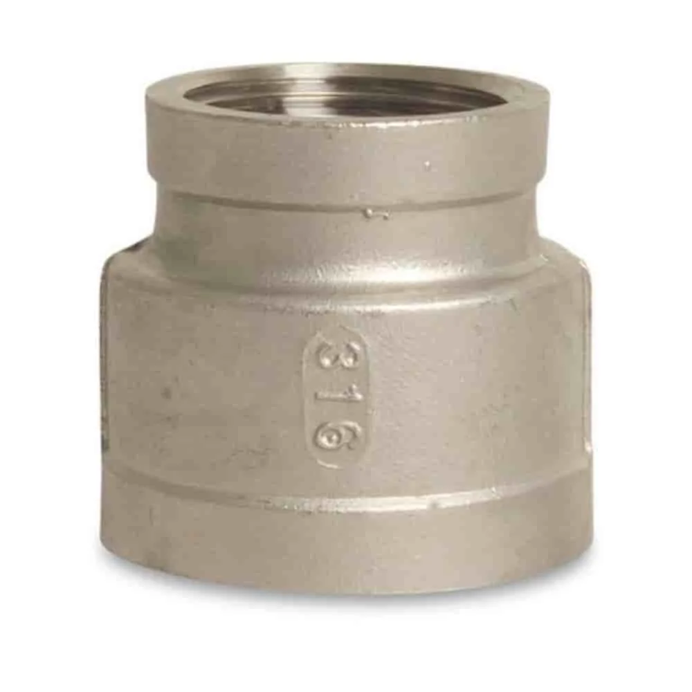 "Edelstahl Reduziermuffe, Gewindefitting, 3/4" IG x 1/2" IG, V4A image"