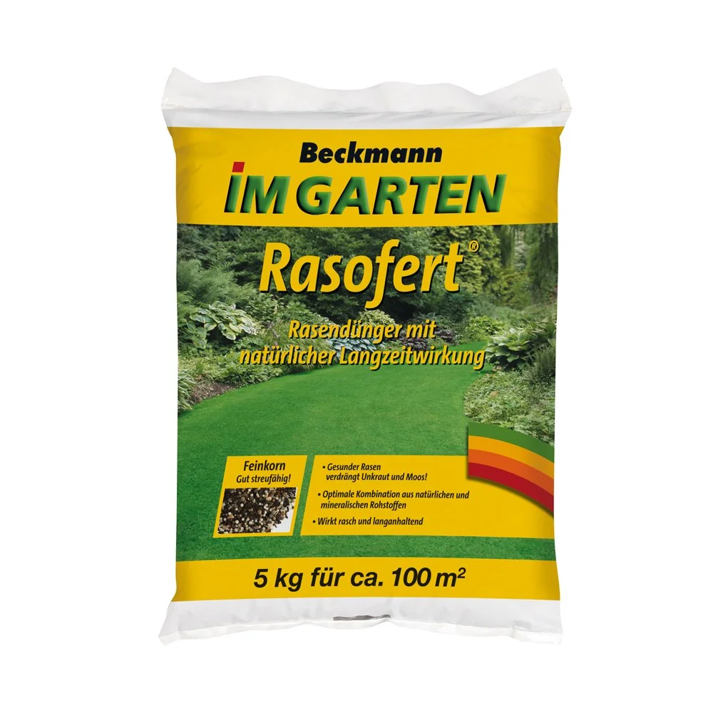 5 kg Rasendünger Beckmann Rasofert, organisch-mineralischer für ca. 100 m²