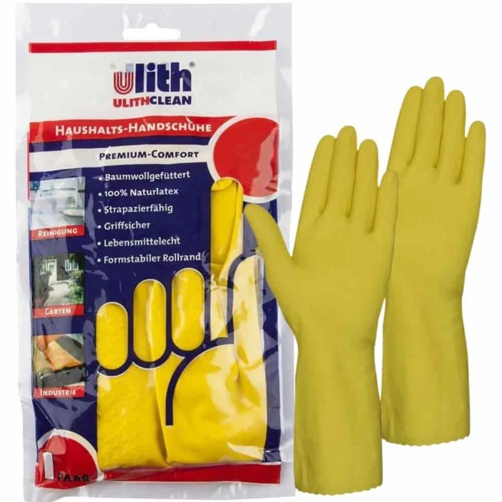 Haushaltshandschuhe, Gummihandschuhe, Premium Comfort Größe L gelb