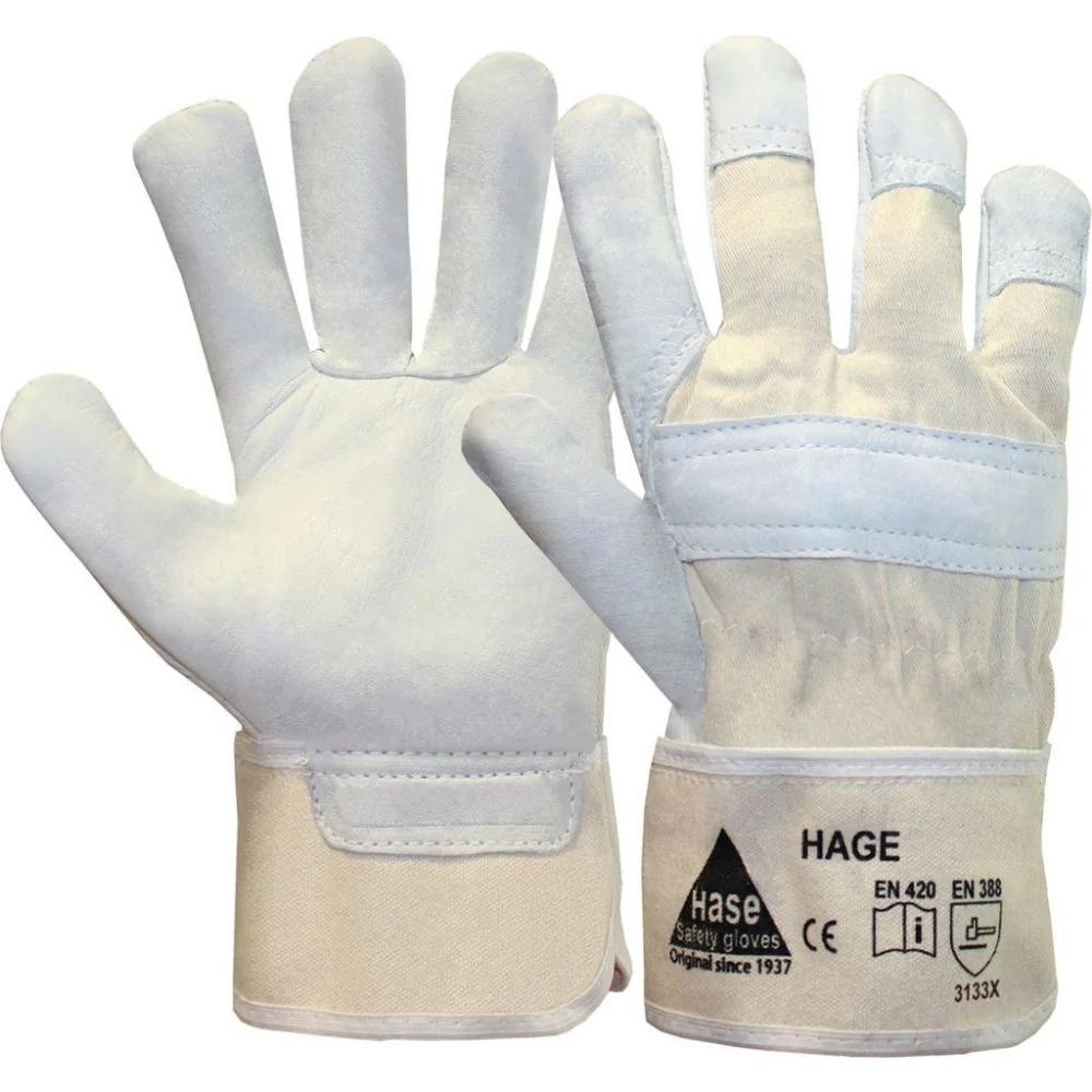 "Arbeitshandschuhe Größe 10, 10er Pack, Leder Arbeitshandschuhe, Hage, robust image"