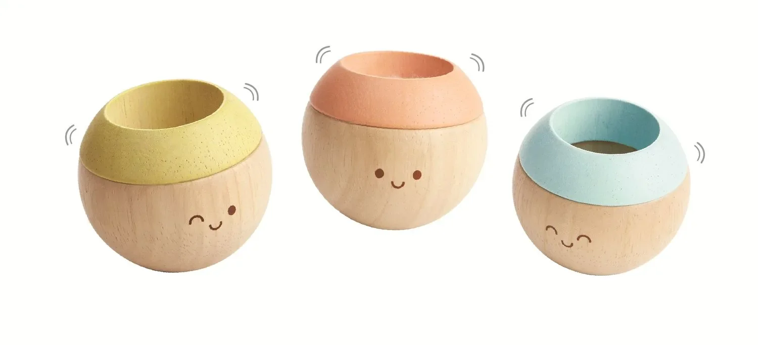 Plan Toys - Sensorisches Spielzeug - Fühlspass pastell, Gummibaumholz