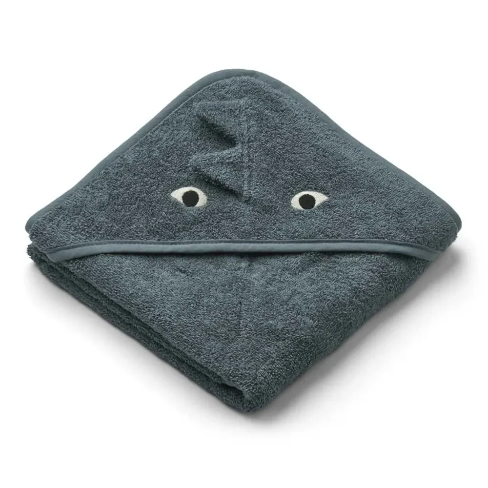 Liewood Albert Baby Kapuzenhandtuch Drache blau