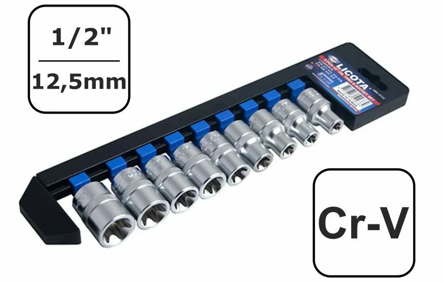 E-Profil Torx Stecknuss Set E10 bis E24