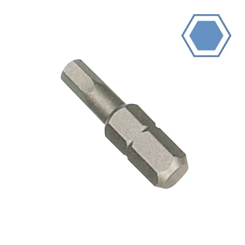 Innensechskant 8mm, Innensechskant Bit 1/4 Zoll, L=30mm, S2 Stahl