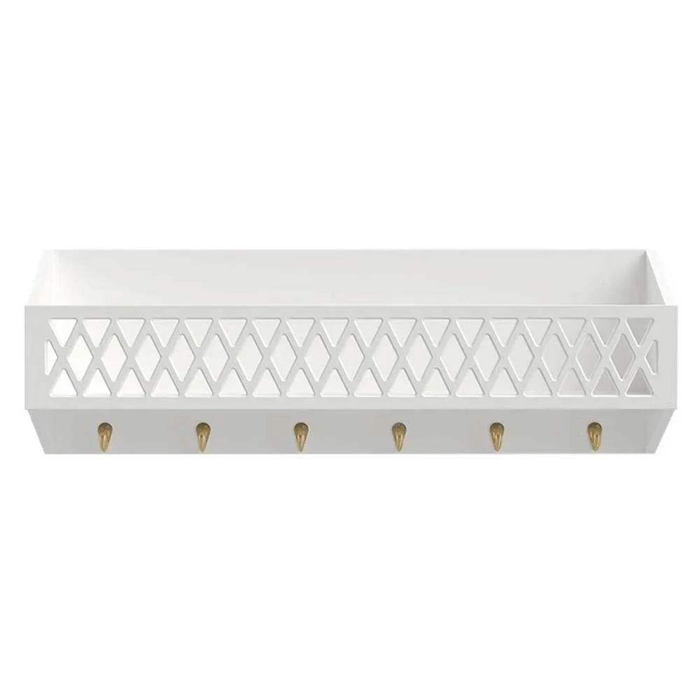 "Cam Cam Harlequin Wandregal mit Haken weiss image"