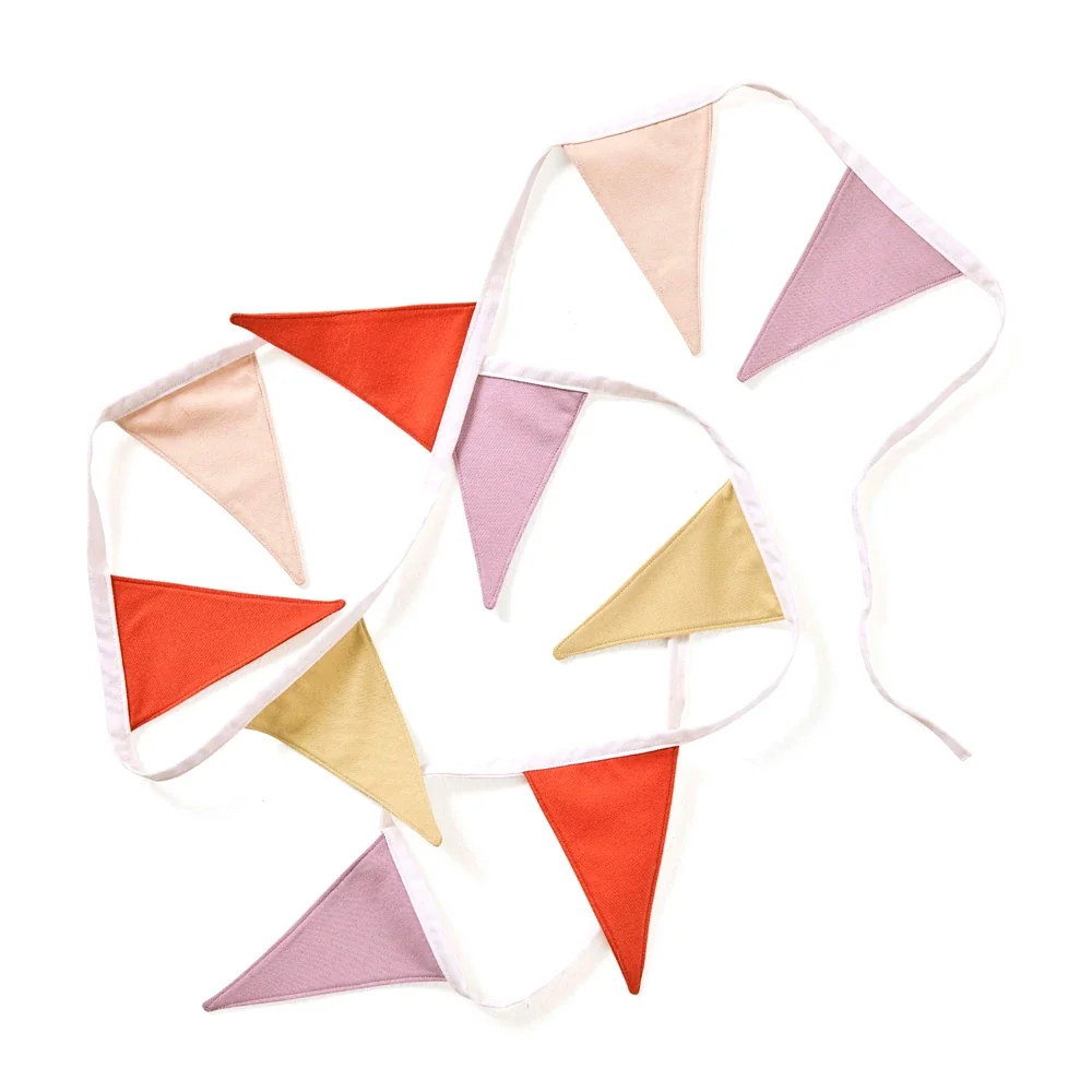 "Kids Concept Stoff Wimpelgirlande rot lila image"